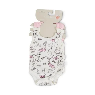 Cangaroo Bodysuit Set - 3 pink cotton bodysuits, 3-6 months