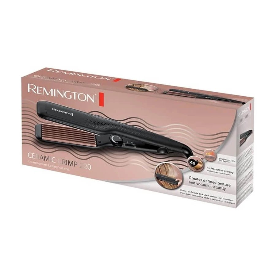 Remington Ceramic Crimp S3580 – Frisè-Glätteisen für Volumen und Wellen mit breiten Platten