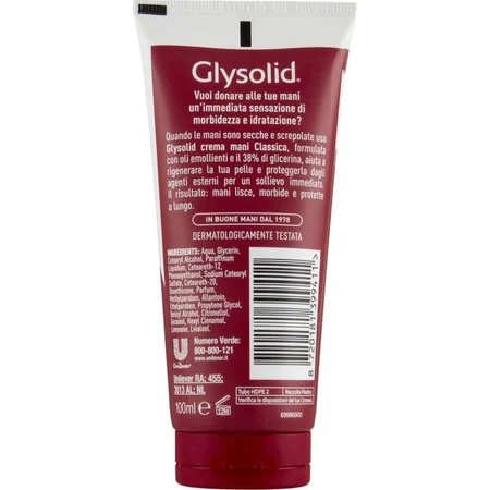 Glysolid Classica - Crème régénérante pour les mains - Tube de 100 ml