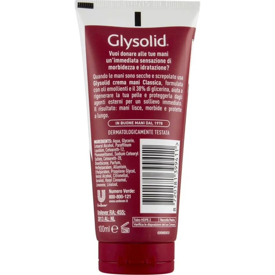 Glysolid Classica - Crème régénérante pour les mains - Tube de 100 ml