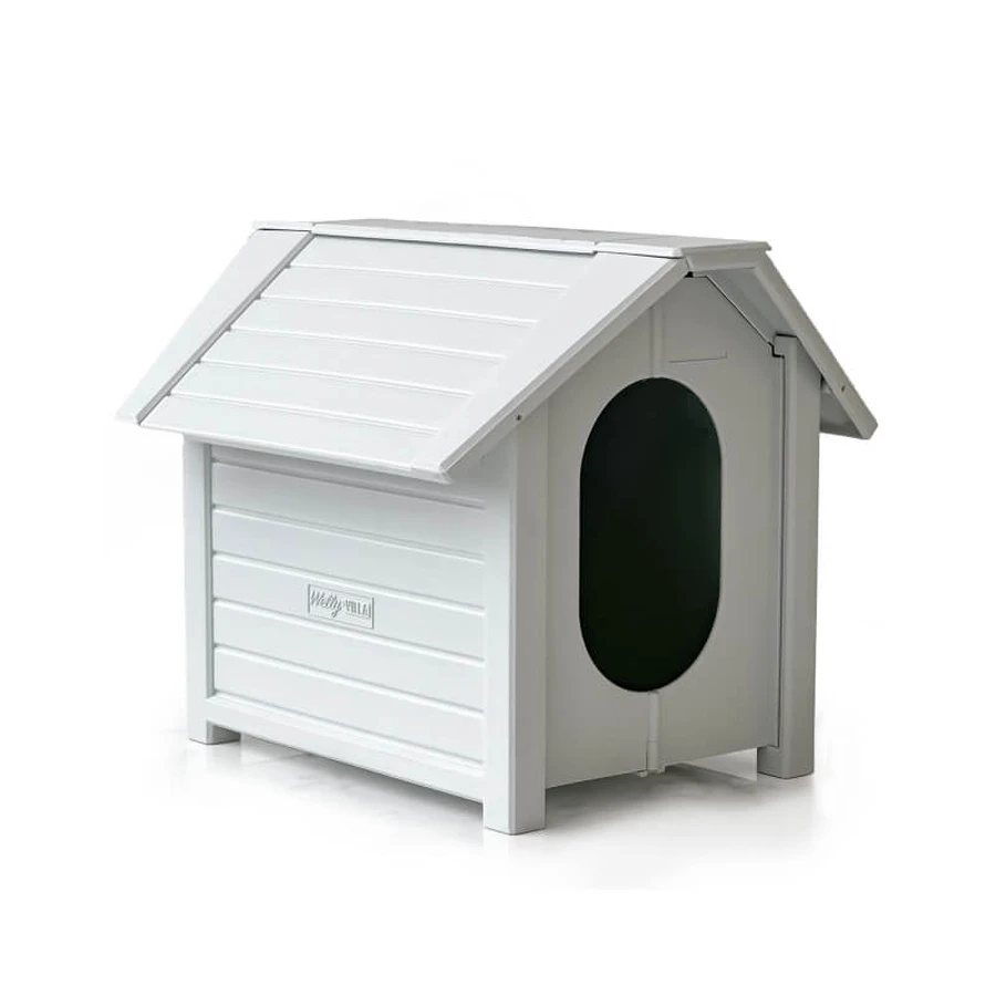 Welly Villa – Weiße, strapazierfähige, wärmeisolierte Hundehütte, hergestellt in Italien