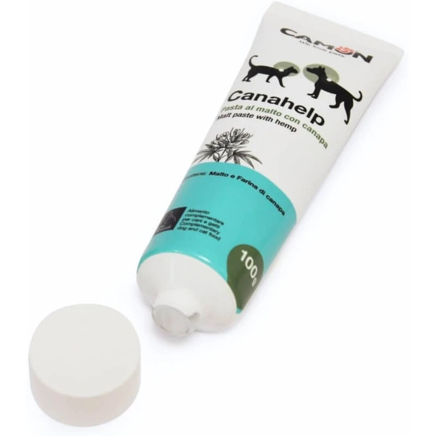 Camon Canahelp Paste - a dietary supplement for dogs and cats, malt paste with hemp, 100 g