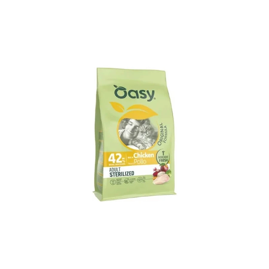 Oasy Original cu pește – hrană completă pentru pisici adulte castrate sau sterilizate, 1,5 kg