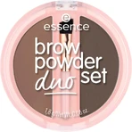 Set dúo de polvos para cejas Essence - Polvo n.º 02, tono medio