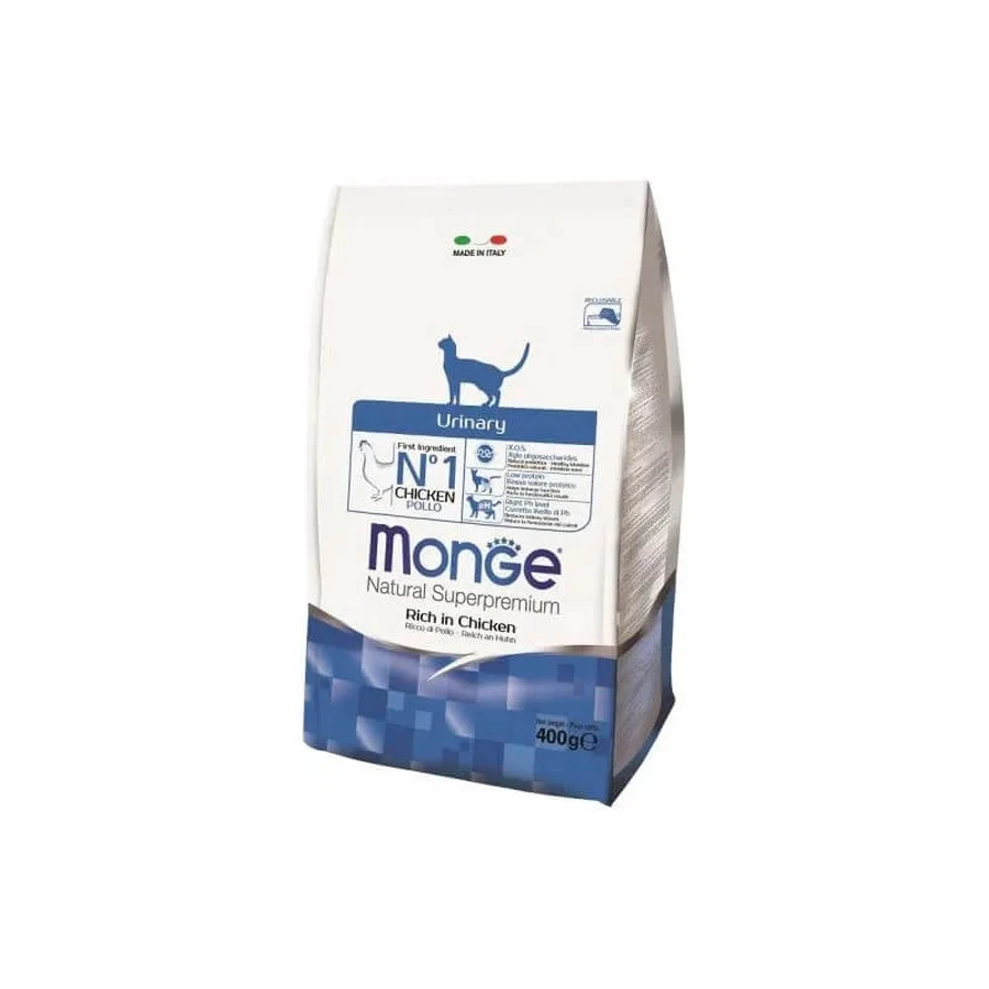 Monge Natural Superpremium Trockenfutter für Katzen mit Harnwegsproblemen, mit Huhn, 400 g