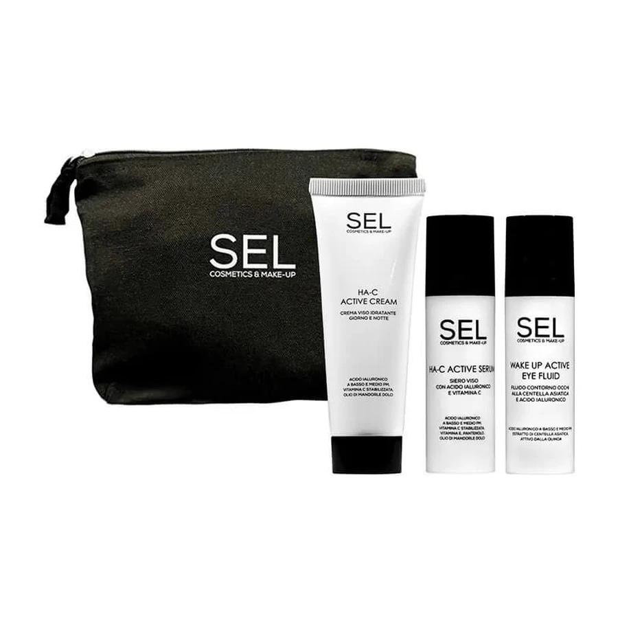 Moisturizing and Brightening Face and Eye Set + Clutch Bag
