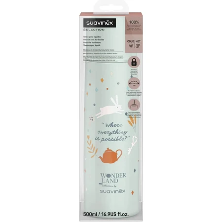 Thermos Suavinex Wonderland 500 ml pour liquides - Bleu clair