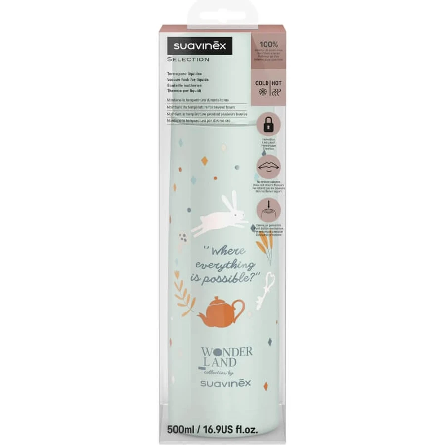 Thermos Suavinex Wonderland 500 ml pour liquides - Bleu clair