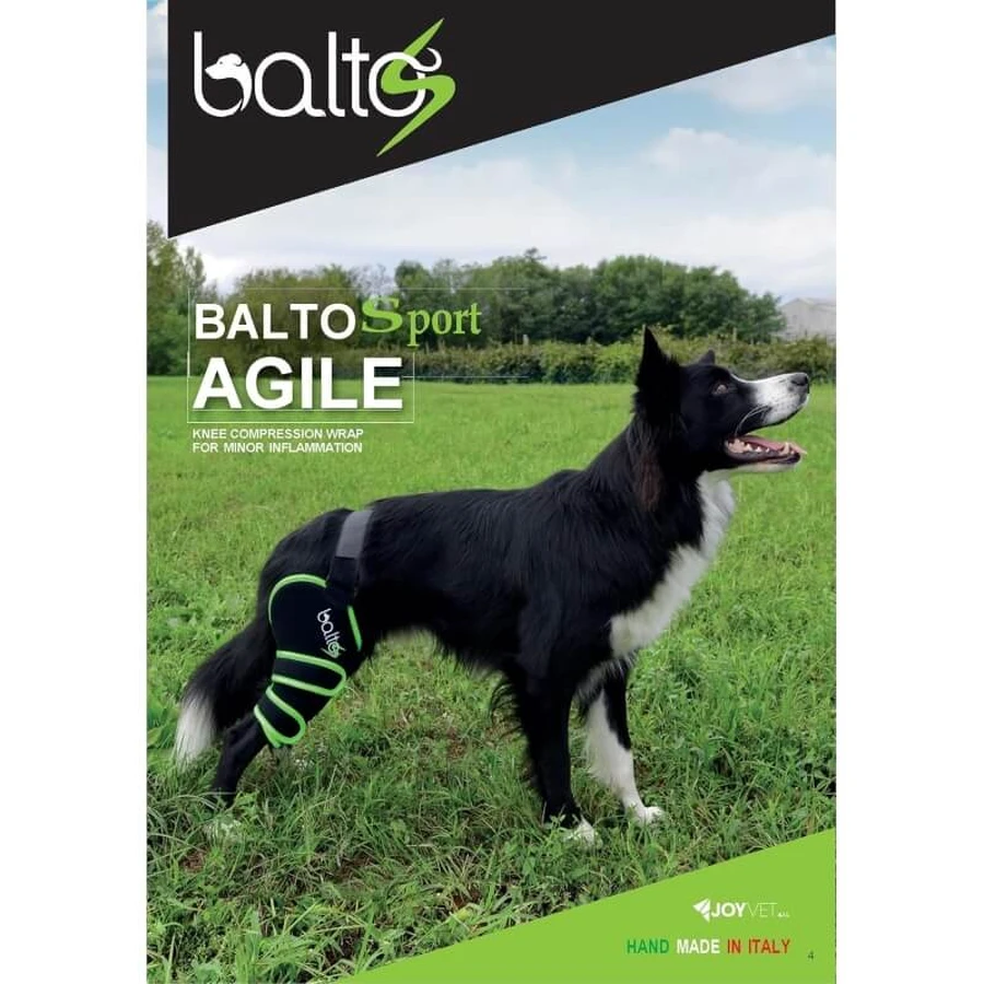 Balto Sport Agile - Compression Knee Brace for the Right Knee, Size M, Green