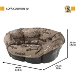 Ferplast Pernă pentru canapea 10 – umplutură de schimb din bumbac pentru cușca Siesta Deluxe, dimensiuni 103,5 x 78 x h 28,5 cm