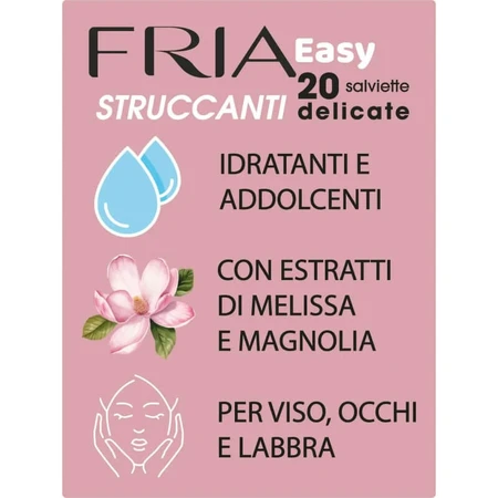 Fria Easy – 20 biologisch abbaubare Make-up-Entferner-Tücher