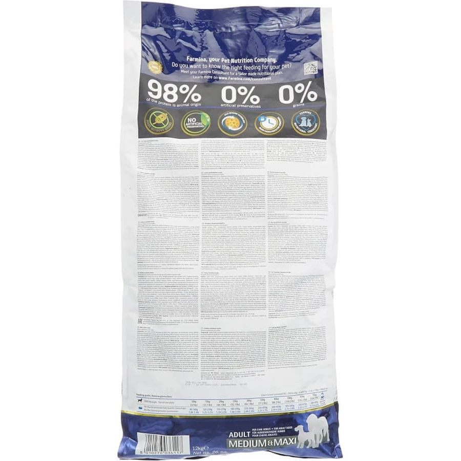 Farmina N&amp;d Prime Adult Medium &amp; Maxi Cordero y arándanos - Pienso completo para perros, 12 kg