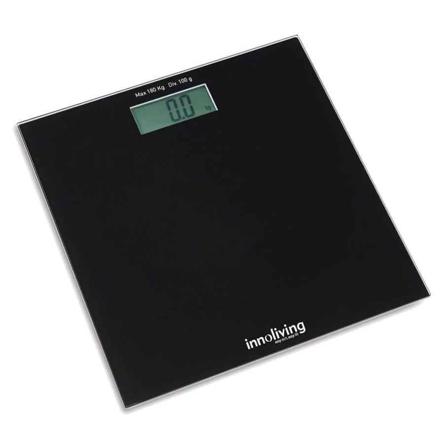 Pèse-personne numérique Inn-107b Slim noir avec grand écran LCD