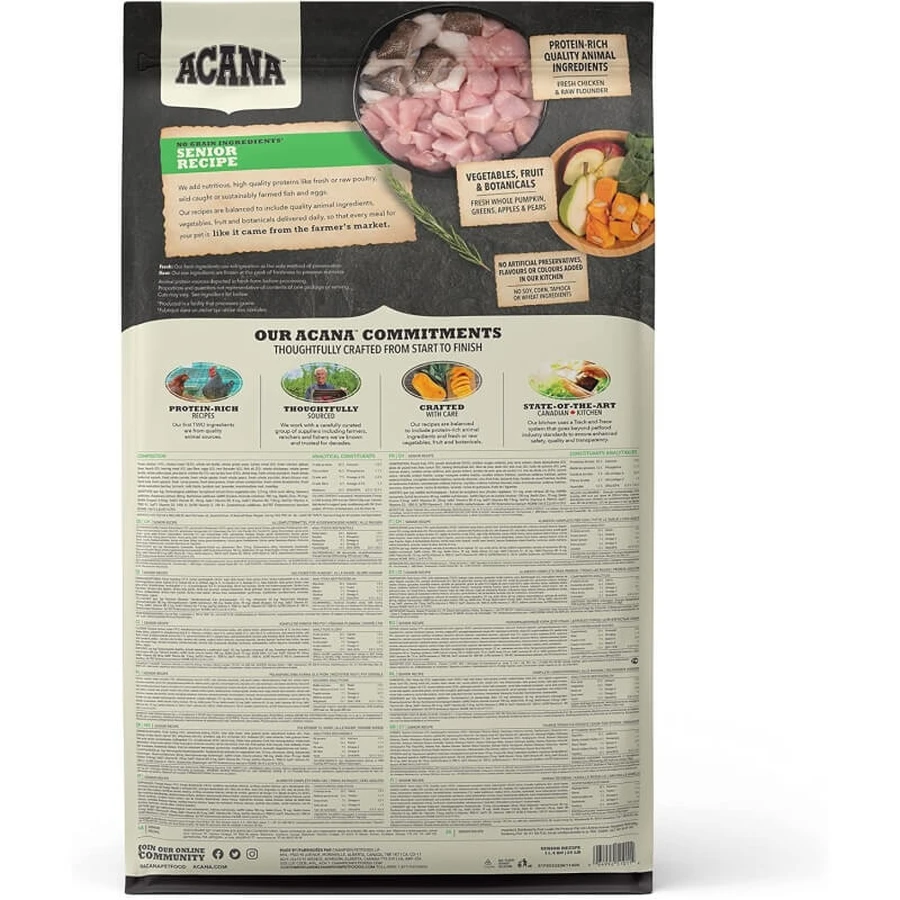 Acana Senior Chicken Formula – Alleinfuttermittel für Hunde, 11,4 kg