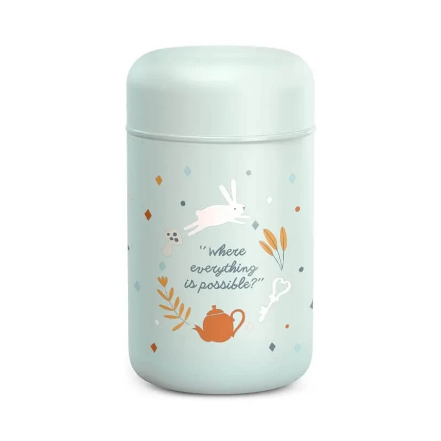 Suavinex Wonderland - Thermosfles voor babyvoeding, 400 ml - Lichtblauw