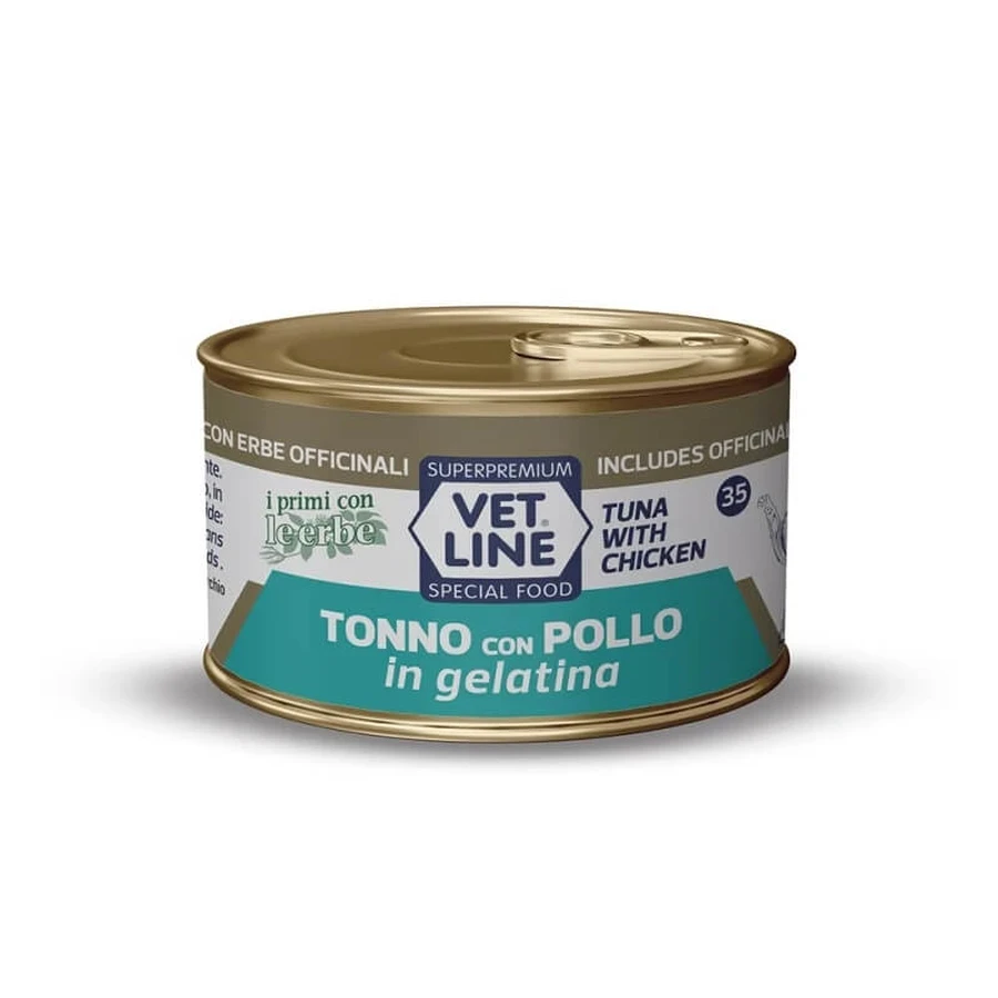 Vet Line Tuna with Chicken in Jelly - Complete Cat Food, 70 g