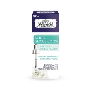 Rose Water with 2% Glycolic Acid - Fluid Cream Serum, 30 ml