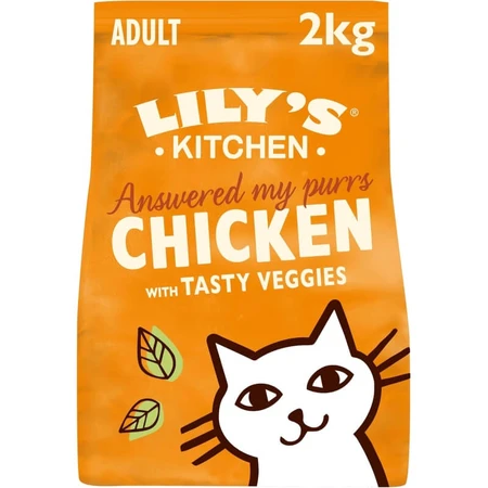 Lily's Kitchen Kip & Groenten - Compleet droogvoer voor volwassen katten, 2 kg