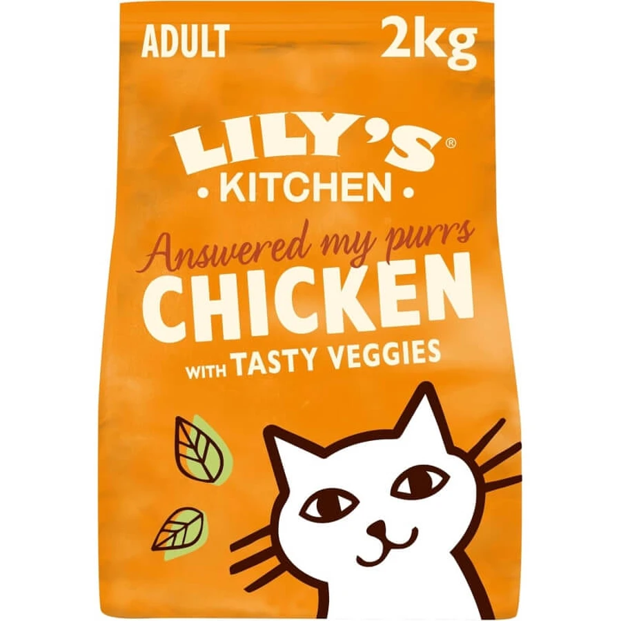 Lily's Kitchen Kip & Groenten - Compleet droogvoer voor volwassen katten, 2 kg