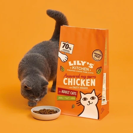 Lily's Kitchen Kip & Groenten - Compleet droogvoer voor volwassen katten, 2 kg