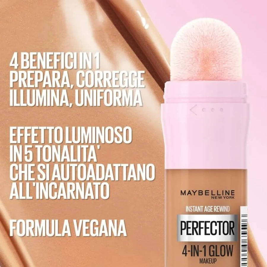 Maybelline Instant Age Rewind Perfector 4-in-1 Glow Makeup - Illuminating Foundation - No. 0.5 Fair Light Cool
