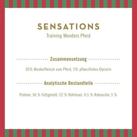 Terra Canis Sensations Training Wonders Horse – Trainingssnacks für Pferde und Hunde, 90 g