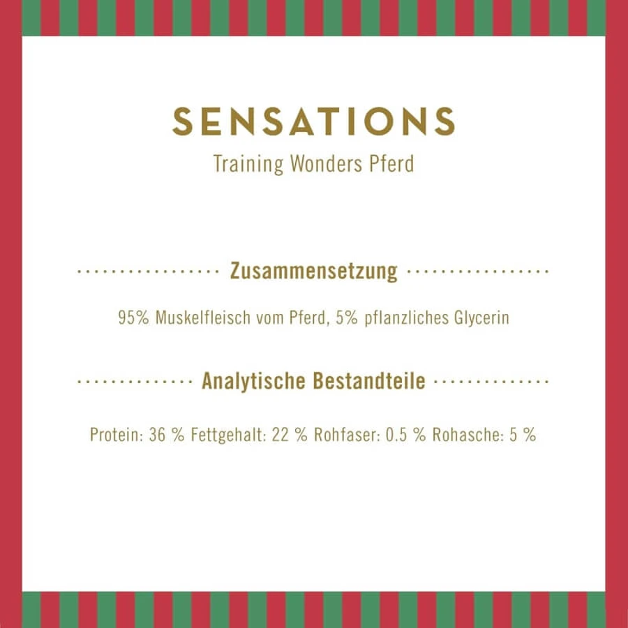 Terra Canis Sensations Training Wonders Horse – Trainingssnacks für Pferde und Hunde, 90 g