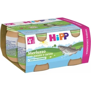 Hipp Kabeljau mit Kartoffeln und Möhren – Babynahrung, 4 x 80 g