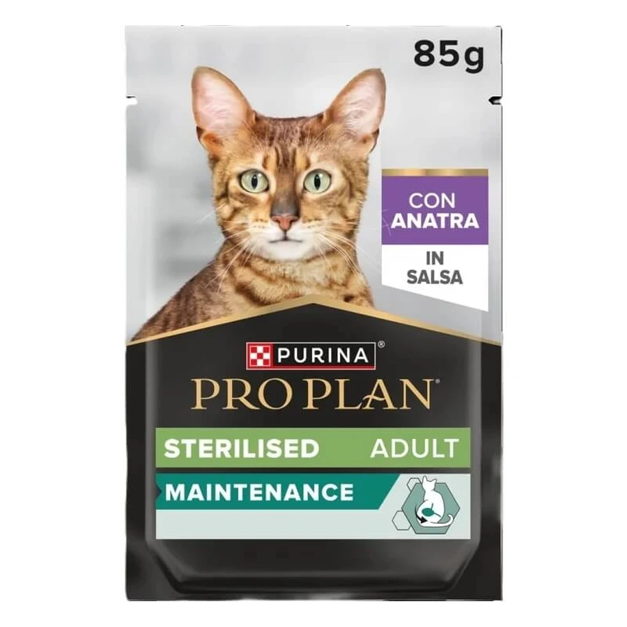 Purina Pro Plan Sterilized Adult Duck - Alimento completo para gatos adultos esterilizados, 85 g
