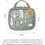 Nuvita Hygiëne- en verzorgingsset voor pasgeborenen - 9 accessoires met opbergzakje, vanaf 0 maanden, groen