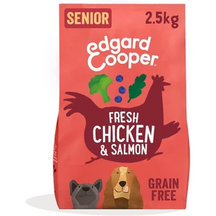 Edgard & Cooper Fresh Chicken & Salmon Senior mit Huhn und Lachs – Alleinfuttermittel für ältere Hunde, 2,5 kg