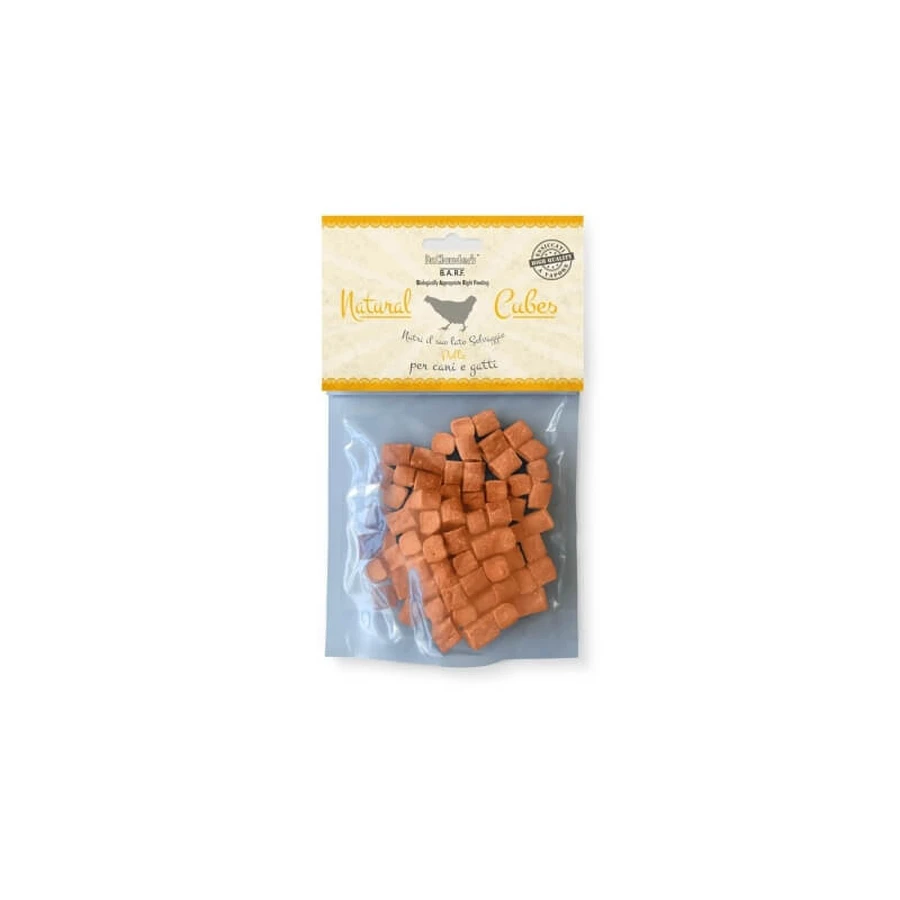 Dr. Clauder's BARF Natural Cubes Huhn – Snacks für Hunde und Katzen, 100 g
