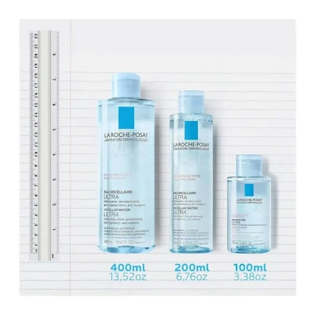 Agua micelar Toleriane de La Roche-Posay para piel sensible: limpiadora, desmaquillante, contra la sequedad, 400 ml