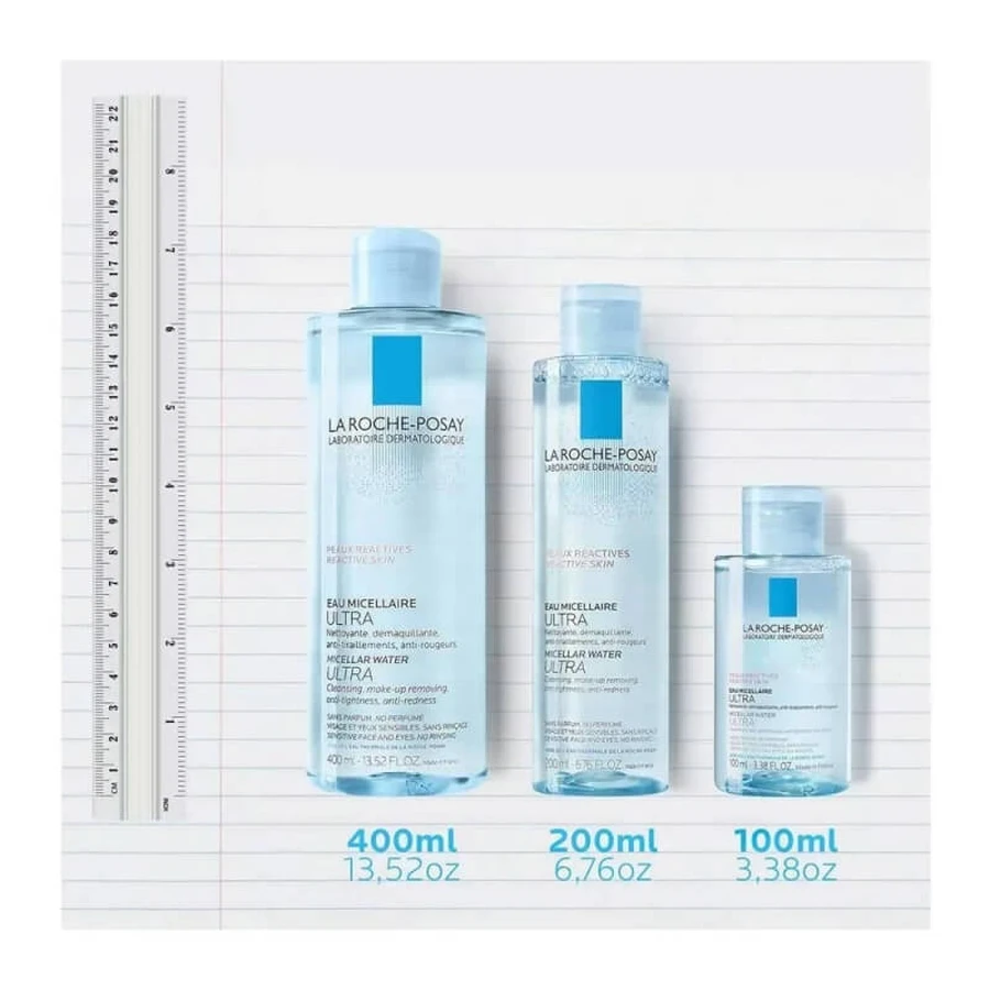 Agua micelar Toleriane de La Roche-Posay para piel sensible: limpiadora, desmaquillante, contra la sequedad, 400 ml