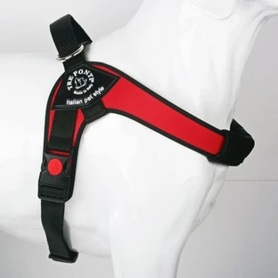 Tre ponti Brio onyx - pettorina per cani rossa taglia m