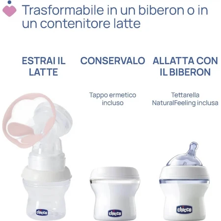 Extractor de leche eléctrico Chicco con función de estimulación, a partir de 0 meses