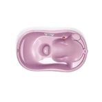 Okbaby Onda - Baby Bath Tub with Thermometer and Slide, 0–12 Months - Pink