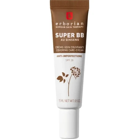 Erborian Super BB au ginseng - Crème visage anti-imperfections coréenne 15 ml - Chocolat