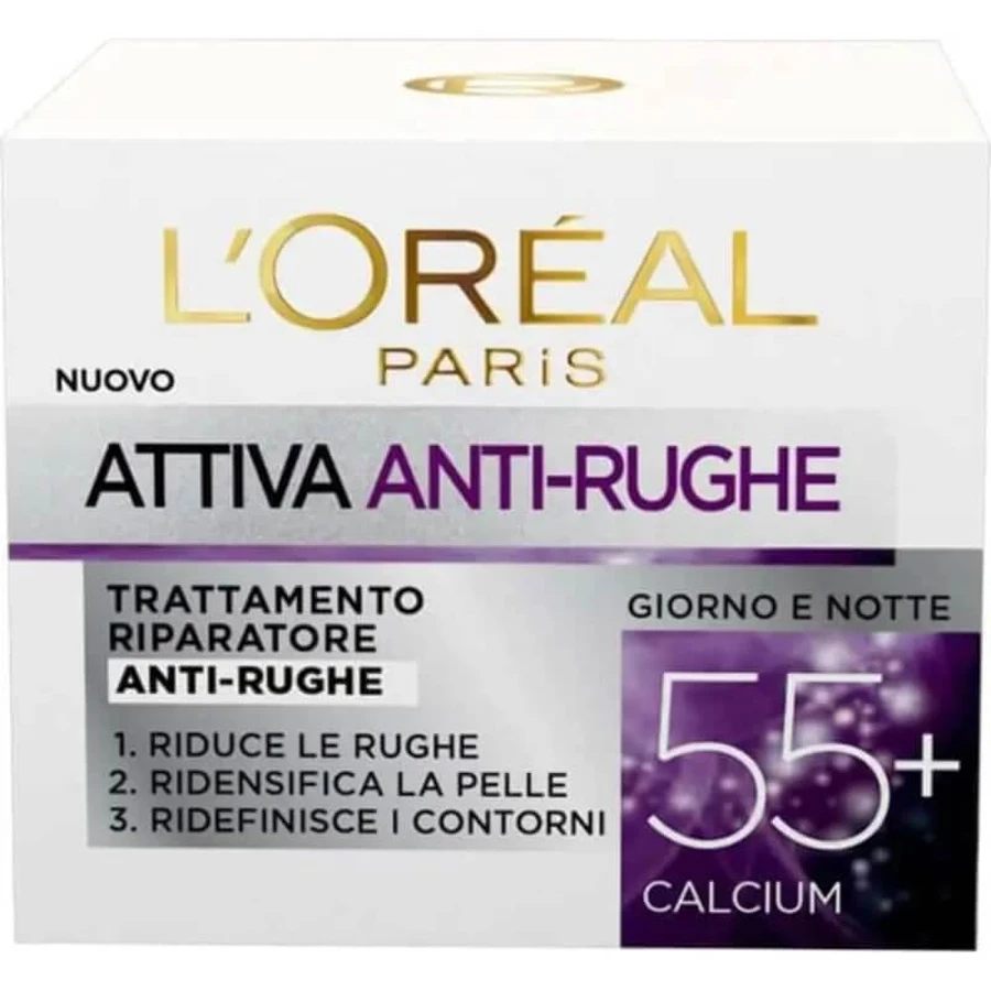 L'Oréal Paris Attiva Anti-Aging Calcium – Tages- und Nachtcreme für das Gesicht, 50 ml