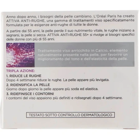 L'Oréal Paris Attiva Anti-Aging Calcium – Tages- und Nachtcreme für das Gesicht, 50 ml