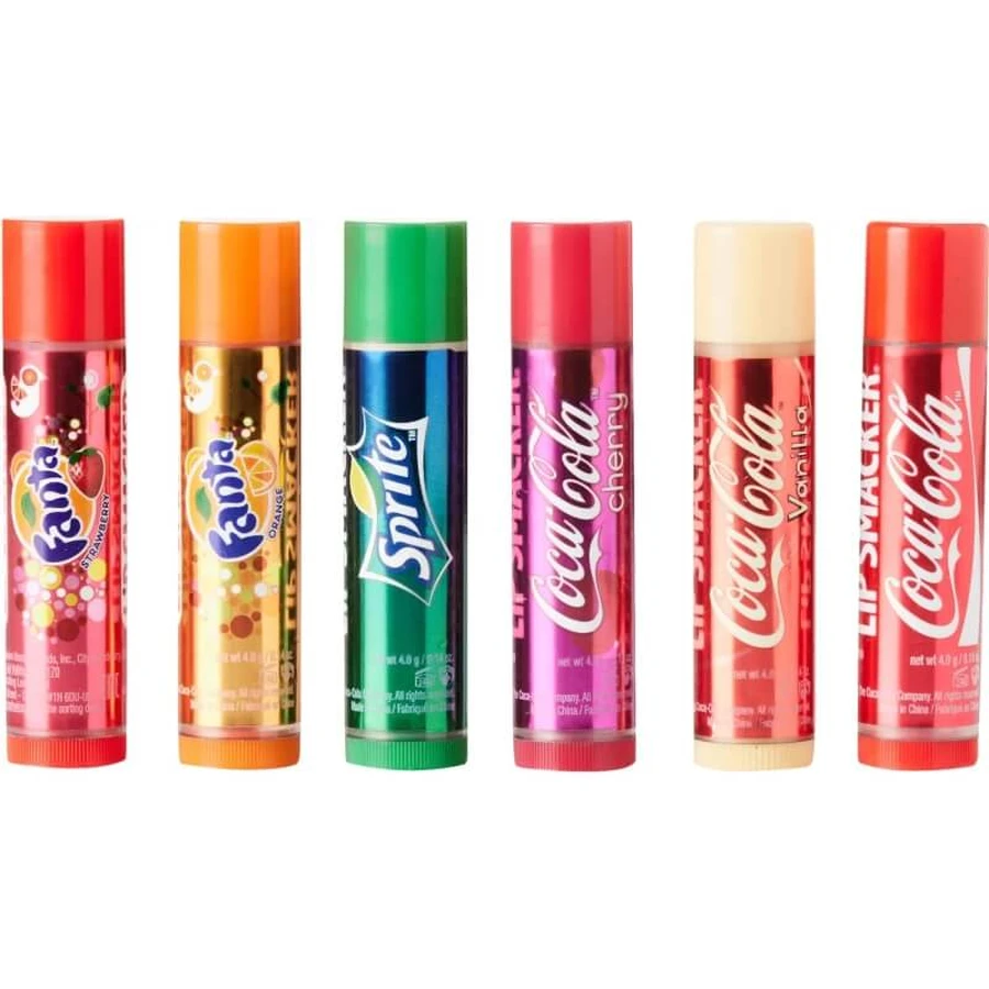 Colección Lip Smacker de Markwins con motivos de Coca-Cola: juego de 6 bálsamos labiales surtidos
