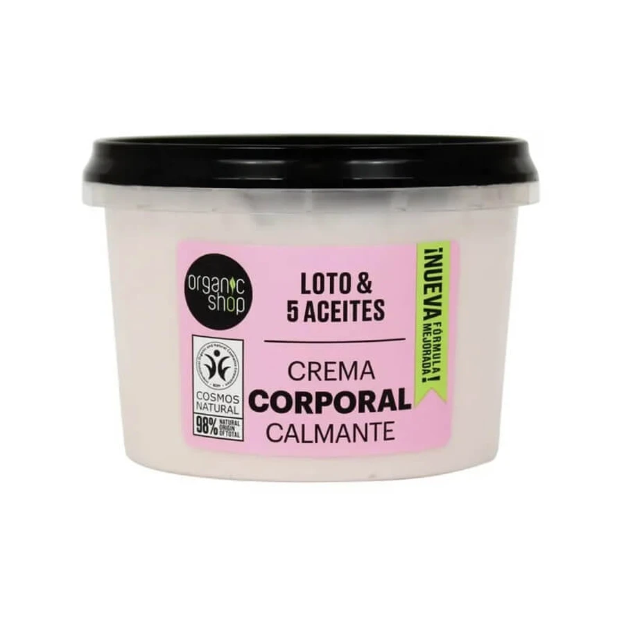 Indian Lotus Organic Shop - Crema corporal natural, 250 ml