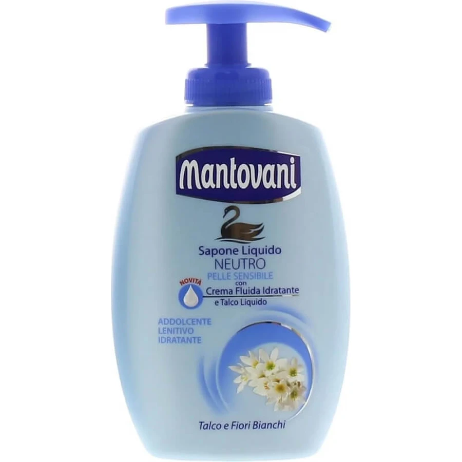 Jabón líquido Mantovani para piel sensible con dosificador, 300 ml