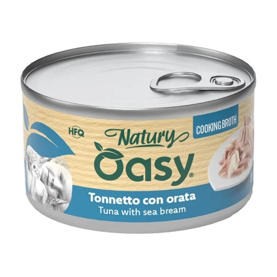 Oasy Wet cat natury ton cu doradă – hrană umedă pentru pisici adulte, 85 g
