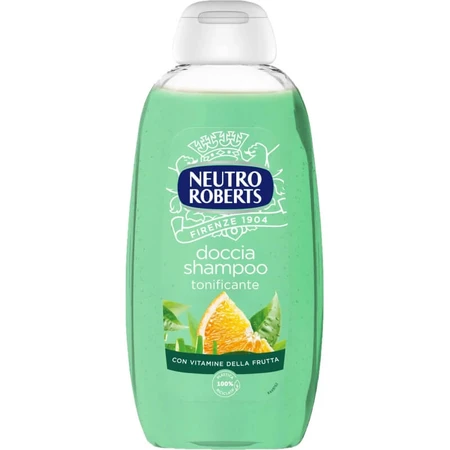 Champú y gel de baño revitalizante Neutro Roberts con vitaminas de frutas, 250 ml