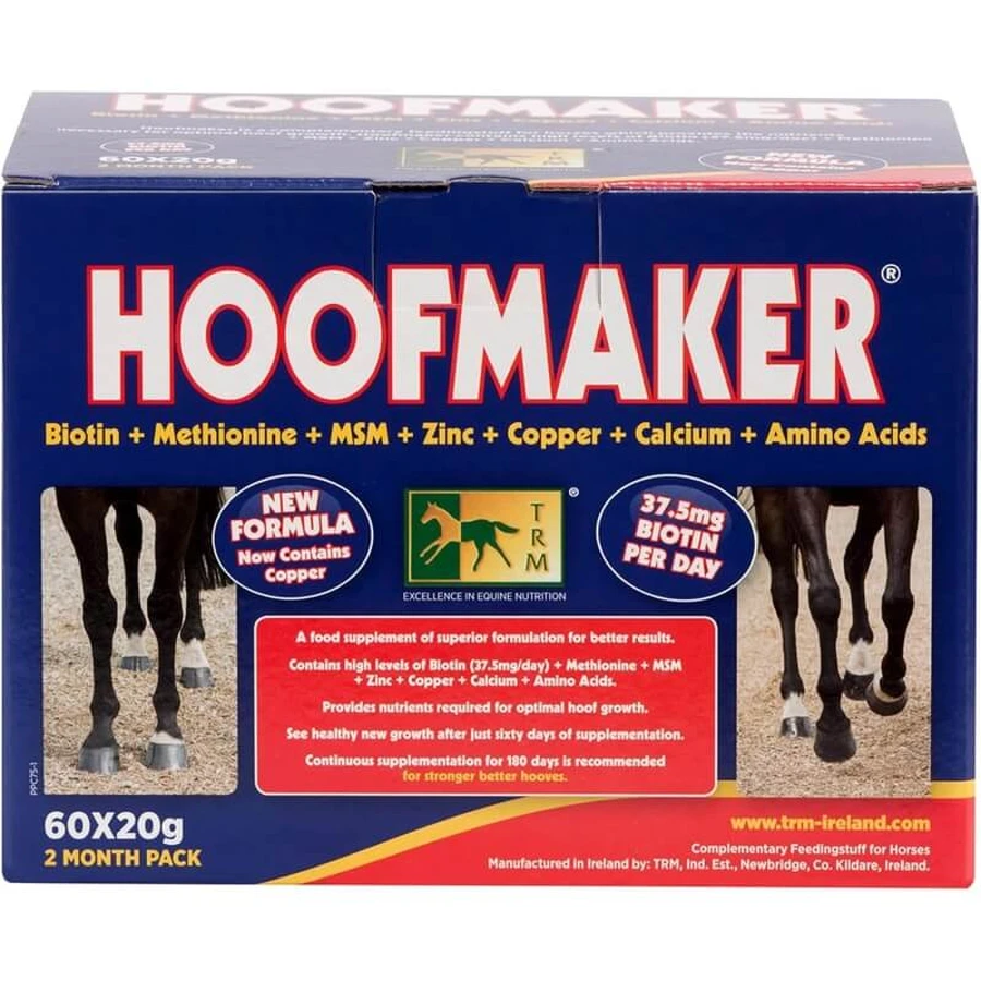 Trm Hoofmaker - Hoof Health Supplement for Horses, Ponies, and Foals, 60 sachets of 20 g each