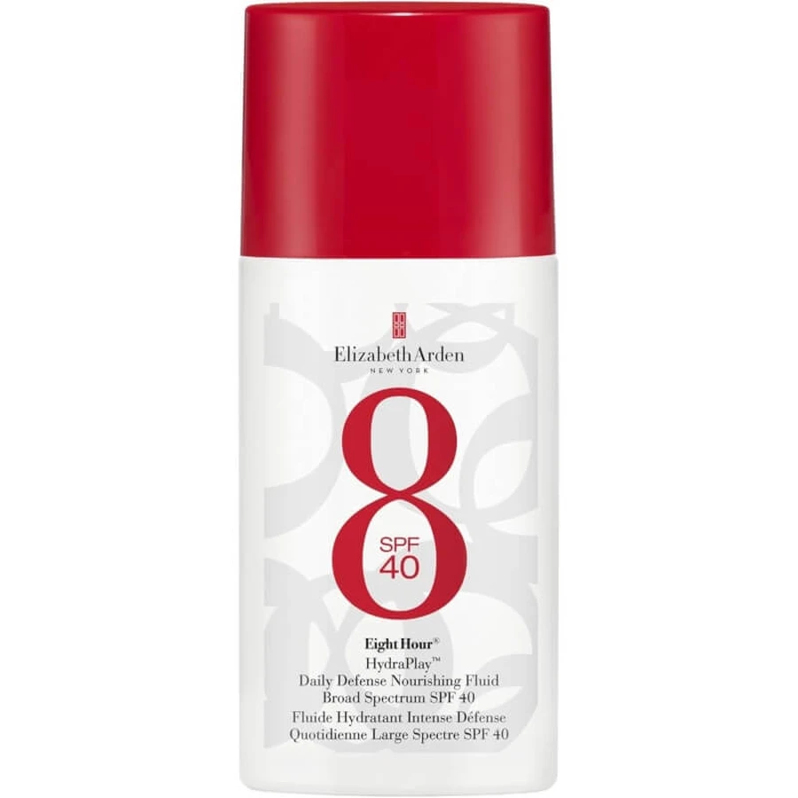 Elizabeth Arden Gezichtszonnebrandcrème SPF 40 Eight Hour Hydraplay Daily Defense Voedende Fluid Breedspectrum Hoge bescherming 50 ml