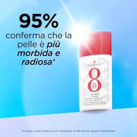 Elizabeth Arden Gezichtszonnebrandcrème SPF 40 Eight Hour Hydraplay Daily Defense Voedende Fluid Breedspectrum Hoge bescherming 50 ml