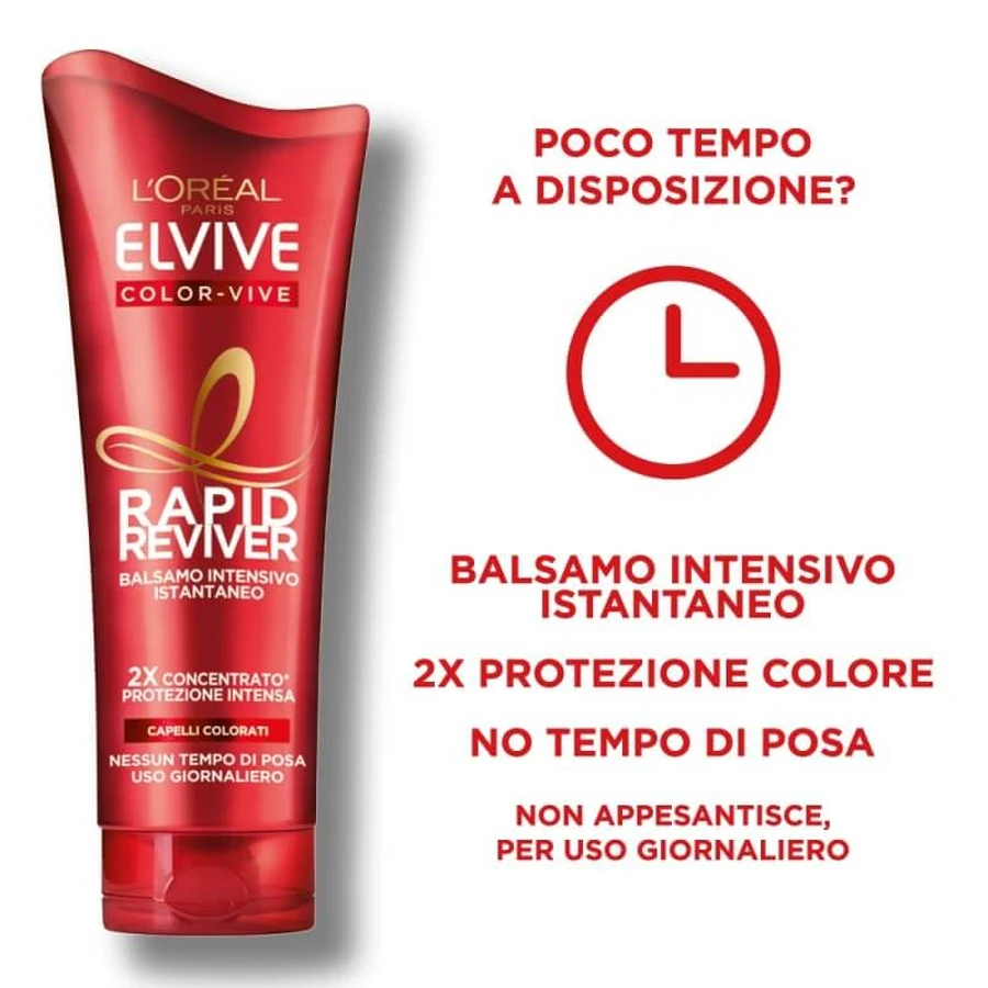 Elvive Color Vive Rapid Reviver - Instant Intensive Revitalizing and Nourishing Conditioner for Color-Treated Hair, 180 ml