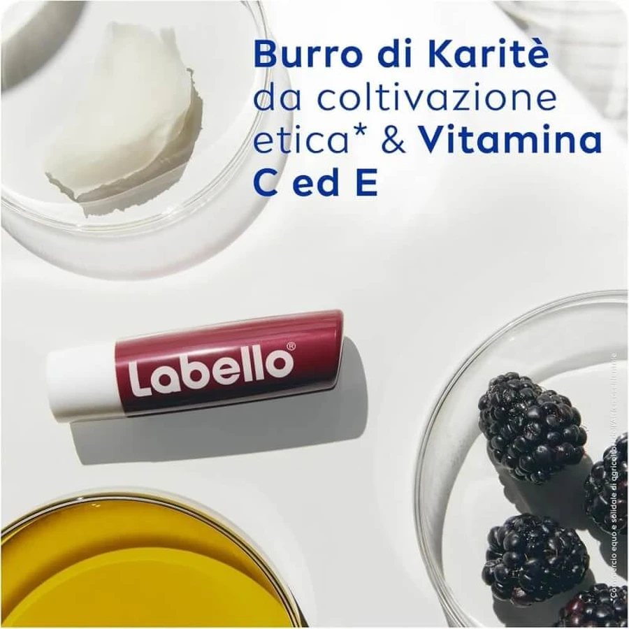 Labello Blackberry Shine - Getinte lippenbalsem met bramengeur, 5,5 ml